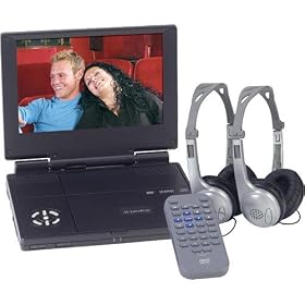Audiovox D1817PK 8 inch Portable DVD Player Package System