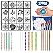 37PCS Mandala Dotting Tools Set, Pen Dotting Tools Brushes Mandala Stencil Ball Stylus Paint Tray for Rocks Painting, Nail Dotting, Drawing and Drafting Art Supplies.