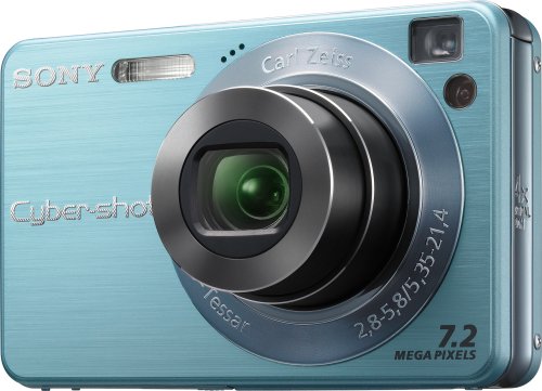 Sony Cybershot DSCW120 & L 7.2MP Digital Camera with 4x Optical Zoom with Super Steady Shot (Blue) image