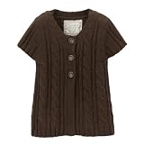 Toddler Girls' Cherokee Short-Sleeve Sweater - Chocolate Kiss