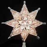 7" Lighted 8-Point Clear Mosaic Star Christmas Tree Topper - Clear Lights