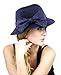 NYfashion101 Spring Summer Side Flip Cloche Bucket Hat w/ Woven Bow Accent