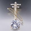 Swarovski Crystal Golden Erhu April Birthstone Brooches