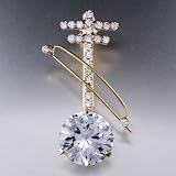 Swarovski Crystal Golden Erhu April Birthstone Brooches