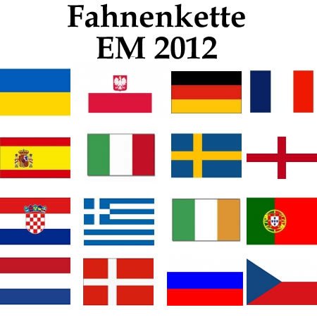 Fahnenkette EM 2012 inkl. Trendshop Bonus