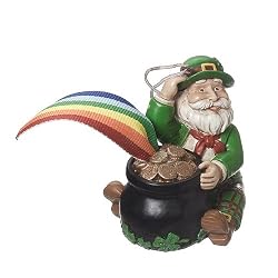 Irish Leprechaun Santa Pot O' Gold Christmas Ornament #890493