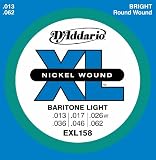 D'Addario EXL158 Saitensatz f&uuml;r Gitarre Baritone-Light 0,03 cm - 0,16 cm (.013 - .062 Zoll)