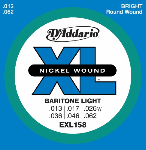 D'Addario EXL158 Saitensatz f&uuml;r Gitarre Baritone-Light 0,03 cm - 0,16 cm (.013 - .062 Zoll)