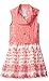 Beautees Girls' 3 Tier Paisley Dress with Cropped Lace Moto Jacket