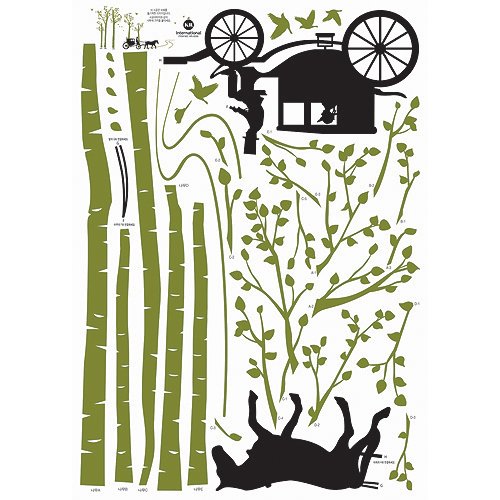 Nursery Easy Apply Wall Sticker Decorations - Quiet Stage Coach Ride