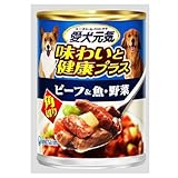 愛犬元気 味わいと健康プラス缶角切りビ−フ&魚・野菜 375g