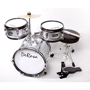 DeRosa by Bridgecraft Child Drum Set *SILVER- DRM 312 - For 3 to 5 yrs by 