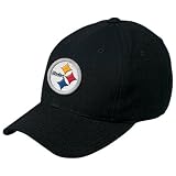 NFL Men's End Zone Team Color Structured Adjustable Hat - X006Z (Pittsburgh Steelers, One Size Fits All)