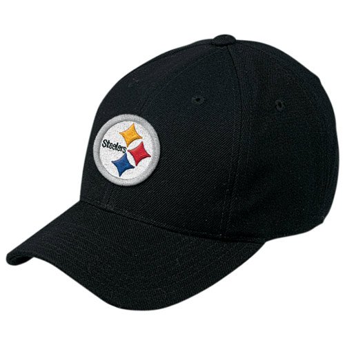 NFL Men's End Zone Team Color Structured Adjustable Hat - X006Z (Pittsburgh Steelers, One Size Fits All)