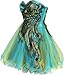 Metallic Peacock Embroidered Holiday Party Homecoming Prom Dress