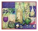 Clean Cut 121 7016 Wine Collage Cutting Board Glass