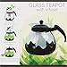 Kole Glass Teapot with Infuser, 42oz./ 1.25 LT