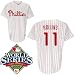 Philadelphia Phillies Jimmy Rollins Youth Replica Jersey with 2008 World Series Patch
