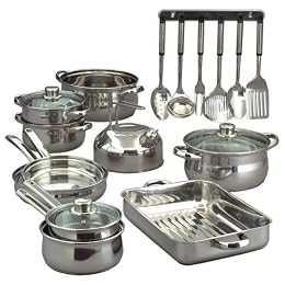 Stainless Steel 21-pc. Cookware Set
