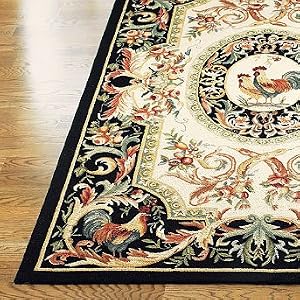 Rooster Hand-Hooked Wool Area Rug - Creme, 2'6" x 4' - Frontgate