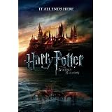 Harry Potter And The Deathly Hallows - Movie Poster (Advance Style - Hogwarts On Fire) (Size: 24" x 36")