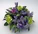 Silk funeral flowers - posy in lilac