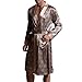 Amybria Men Silk Pajamas Nightgown/Robe One Piece