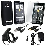 Case + Charger + HDMI Cable Accessory Bundle For HTC EVO 4G