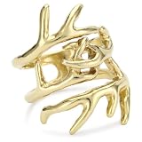 House of Harlow 1960 Gold Plated Antler Wrap Ring