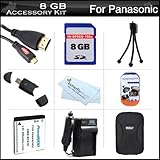 8GB Accessories Kit For Panasonic DMC-FX90K Digital Camera Includes 8GB Hig ....