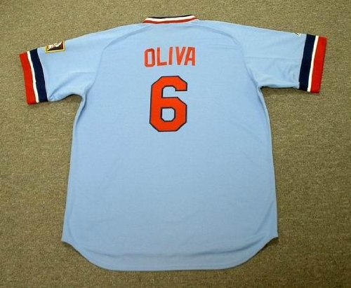 TONY OLIVA Minnesota Twins Majestic Cooperstown Throwback Baseball Jersey, LARGE