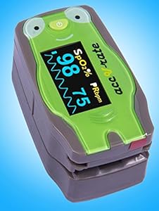Acc U Rate children digital finger pulse oximeter with adorable animal theme (Ribbit Frog)
