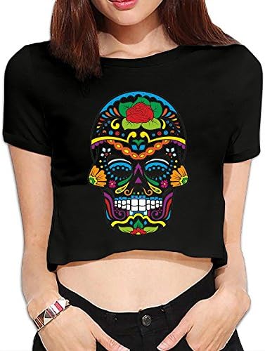 JUN Women's Dew Navel T Sugar Skull Brief Hipster Black M