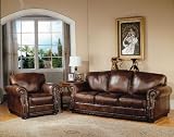 Parker Living Albany Leather Sofa, Chair & Ottoman Set