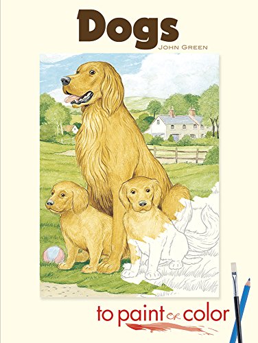 dogs to paint or color dover art coloring book