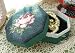 Classic Wild Roses Wool Needlepoint Jewelry Box-blue