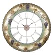 36" Decorative Roman Numeral Wall Clock with Grape & Vine Motif