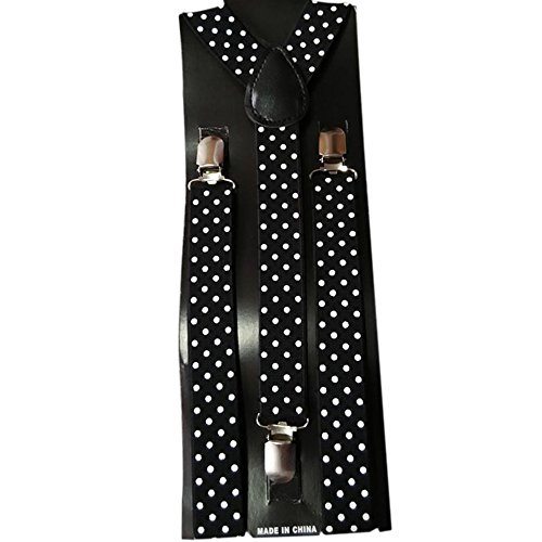 YING LAN Kids Men and Women Adjustable Elastic Dot Printing Suspender