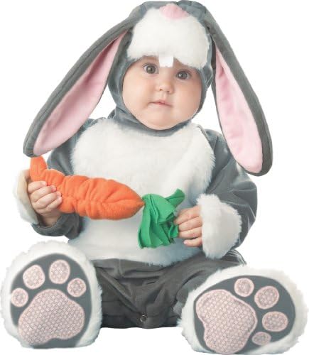 InCharacter Infant Bunny Costume, Dark Grey/White/Pink
