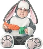 Lil Characters Infant Bunny Costume, Dark Grey/White/Pink