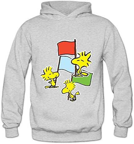 Feimeihua Women's Woodstock Snoopy Fashion Hoodies Sweatshirt Size L US Ash