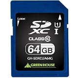 グリーンハウス SDXCメモリーカード UHS-I クラス10 64GB GH-SDXCUA64G