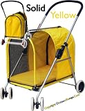 Solid Yellow Pet Stroller