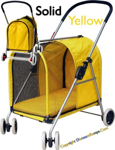 Solid Yellow Pet Stroller
