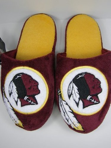 Washington Redskins 2011 Big Logo Two Tone Hard Sole Slippers - XL