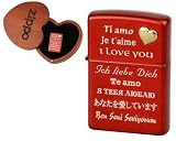 Zippo Feuerzeug Love / Heart / Ich liebe Dich Red