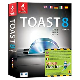 Roxio Toast Titanium - (version 8 ) - ensemble complet - 1 utilisateur - Mac - anglais, fran�ais - avec Intego VirusBarrier X4