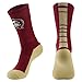 College Edition Men's Champ preformance Crew Sock, Maroon/Gold, Large 10-13
