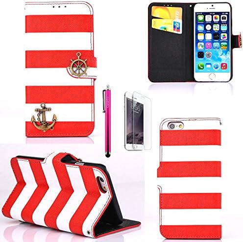 iPhone 5C Case, Pirate Series Premium PU Leather Bumper Device [Build in stand] Card Slot Folio Flip Scratches Resistant For iPhone 5C.