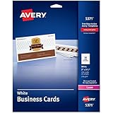 Avery Laser 2 x 3 1/2 Inch White Business Cards 250 Count (5371)